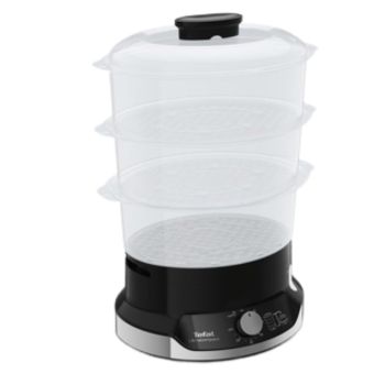 Tefal Ultracompact Steamer VC204865 – 3 Tier BPA-Free Food Steamer 9L Capacity