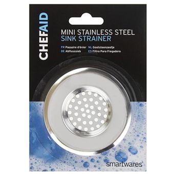 Chef Aid Mini Sink Strainer Stainless Steel Pack of 2 – Universal Kitchen and Bathroom Drain Protector