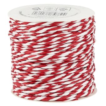 Red and White Striped Gift Ribbon 20m I Festive Wrapping and Decorative Ribbon for Gifts and Crafts