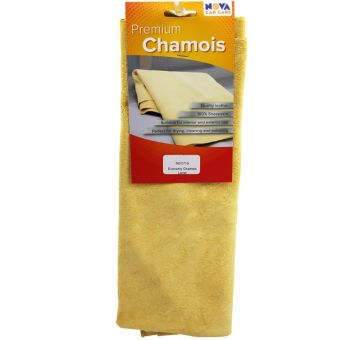 Nova Economy Chamois Leather Large – 3.25 Sq Ft Natural Cleaning Cloth for Cars, Windows, Mirrors and Household Use