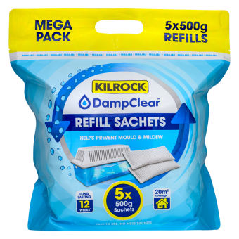 Kilrock Damp Clear Moisture Trap Refills 5 x 500g – Mess-Free Long-Lasting Damp Protection