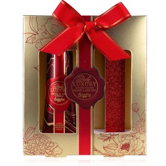 Body Luxury Hand Care Gift Set Golden Orchid – Hand Cream, Nail Cream, Hand Lotion and Nail File