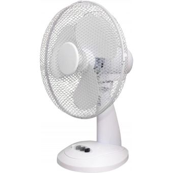 Prem-I-Air 16 Inch White Oscillating Desktop Fan EH1798 – 3 Speed Settings, Quiet Cooling, Adjustable Fan Head