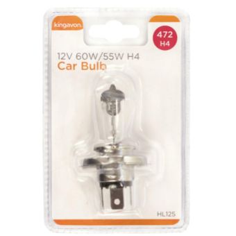 Kingavon 12V 60W/55W H4 Car Bulb – Long Life Waterproof Dustproof Headlight Replacement 472 CE UKCA Approved