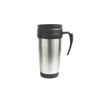 Basiks Stainless Steel Coffee Cup – 450ml Insulated Reusable Travel Mug