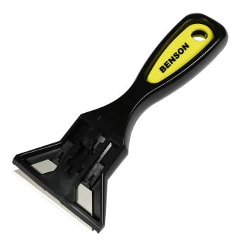 Benson Glass Scraper with 10 Spare Blades – Heavy Duty Window and Glass Cleaning Tool