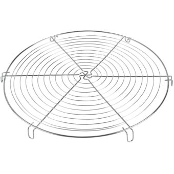 Metaltex Round Cake Cooler 32cm – Tin Plated Steel Cooling Rack for Baking