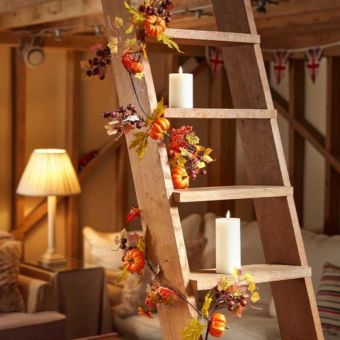Autumn Festival Faux Garland 180cm – Handcrafted Decorative Leaf Garland for Seasonal Home Décor