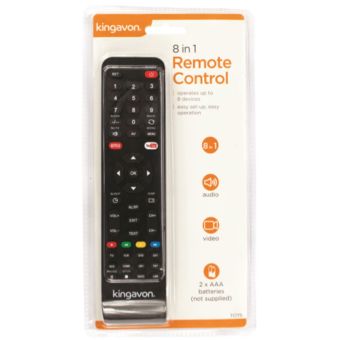 Kingavon 8-in-1 Universal Television Remote Control – Multi-Device Compatibility