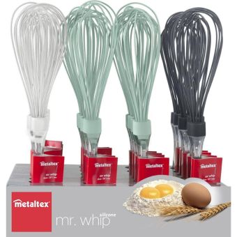 Metaltex Silicone Whisk – Heat Resistant 27cm Non-Scratch Cooking Utensil