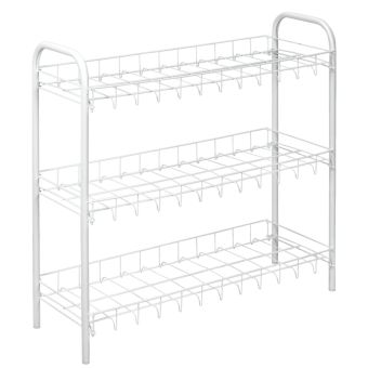 Metaltex Shoe Rack – Durable 3 Tier Shoe Storage with LDPE Plastic Coating, Made in Italy