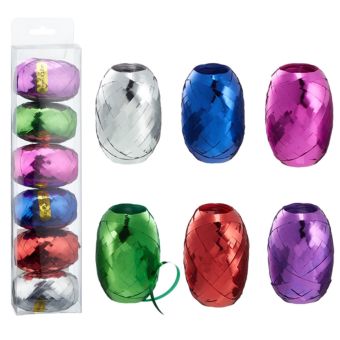 Curling Ribbon 6 Colour Mix Set – 6 Rolls of 10m