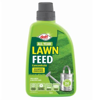 Doff All Year Lawn Feed Concentrate 1L – Seaweed Enriched Lawn Fertiliser