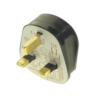 Powermaster 13 Amp 3-Pin Rubberised Plug Top
