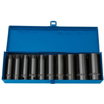 Draper Expert HI-TORQ 10 Piece Metric Deep Impact Socket Set 12 Inch Drive