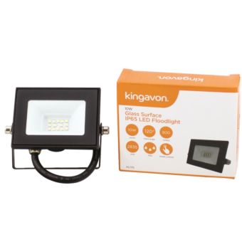 Kingavon 10W Glass Surface IP65 LED Floodlight – Cool White Security and Garden Lighting