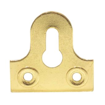 Brass Slotted Glass Plate for Picture Frame Hanging 32mm – Secure Wall Mount Fixing Bracket for Mirrors and Artwork