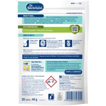 Dr. Beckmann Toilet Cleaning Sheets – Citrus Sensation I 20 Sheets