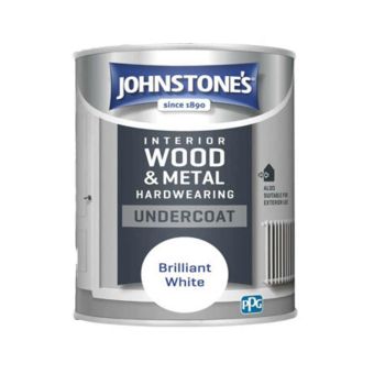 Johnstones Interior Wood & Metal Undercoat - Brilliant White 750ml
