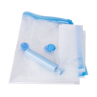 Vacuum Storage Bags & Pump - 6 pcs