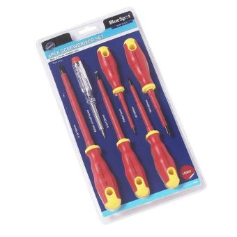 BlueSpot 6 Pce Chrome Vanadium Insulated VDE Screwdriver Set