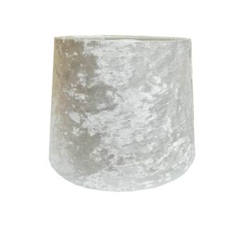 White Velvet Lampshade - 25cm