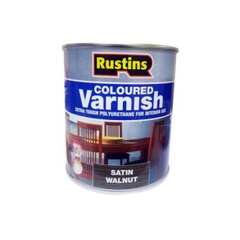Rustins Coloured Varnish - Satin Walnut 500ml