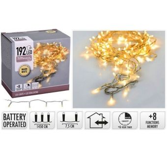 Warm White 192 LED 8 Function Memory Decoration Lights