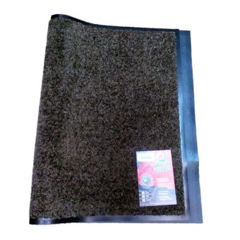 Wash & Clean Machine Washable Floor Mat - Brown 60cm x 90cm