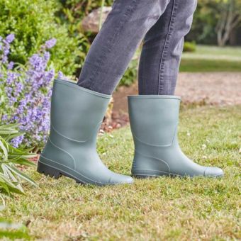 Waterproof PVC Half Wellingtons I Green UK7 / EU40