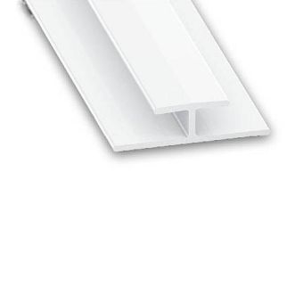 White PVC Connecting Profile for Panel - 22mm x 3.5mm x 1m