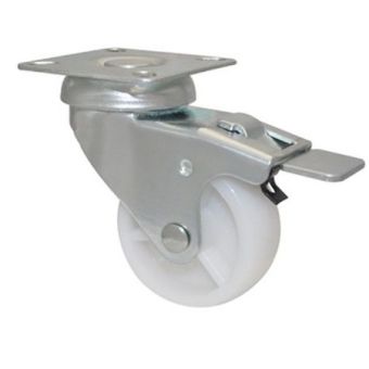 Castor Swivel Locking White 50mm - 50kg