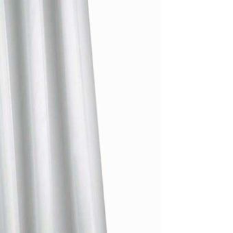 Croydex Textile Shower Curtain Plain White