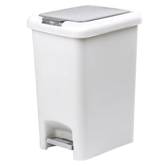White & Grey Fairmont Pedal Bin 15L