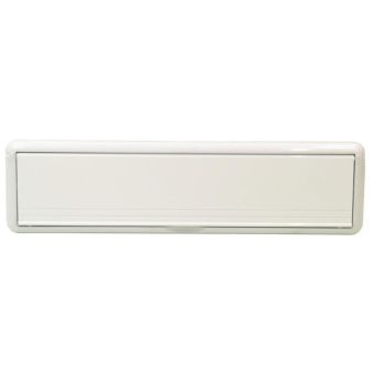 White uPVC Telescopic 10" Letter Plate