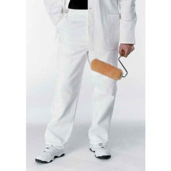 40" White Cotton Drill Painters Trousers