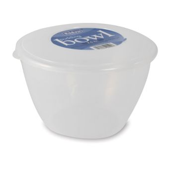 Whitefurze Plastic Pudding Bowl with Seal Tight Lid - 2L
