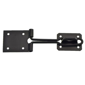 Wire Hasp & Staple Black 75mm
