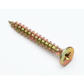 Premier 3.5 X 20mm Single Drive Zinc and Yellow Passivated Screw - Box of 200