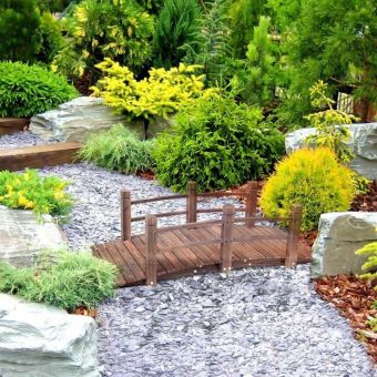 Wooden Garden Bridge