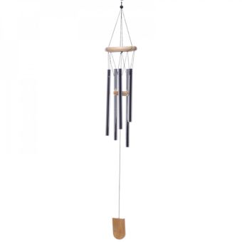 Wooden Wind Chime with Metal Tubes - 58cm