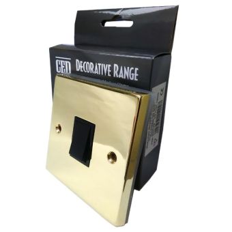CED Victorian Brass 1 2-Way Black Switch