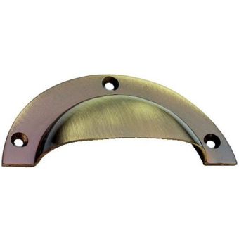 Antique Brass Semi-Circle Drawer Pull