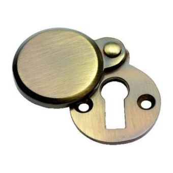 Antique Brass Heavy Duty Covered Escutcheon - 42mm x 33mm