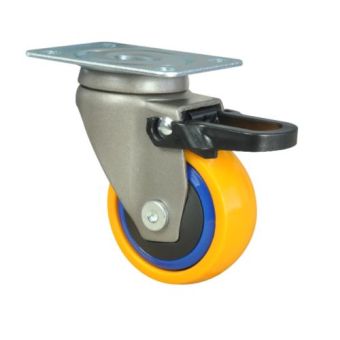 Castor Swivel Locking Yellow 50mm - 50kg