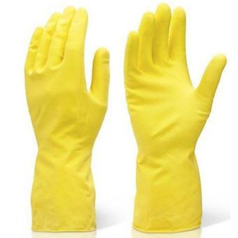 Yellow Rubber Gloves XL