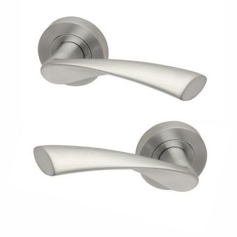 Zeta Lever on Nylon Rose - Satin Nickel Plated