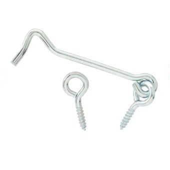 Zinc Plated Gate Hooks & Eyes 2" - Pack of 4