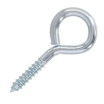 Zinc Plated Steel Screw Eyes 75mm - Pack of 2