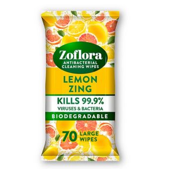 Zoflora Lemon Zing Large Wipes - Pack of 70
